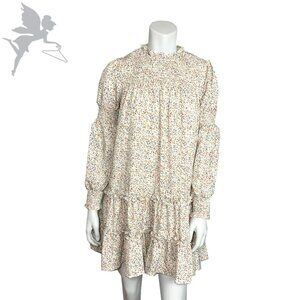 STORIA Smocked Cottagecore Floral Babydoll Dress